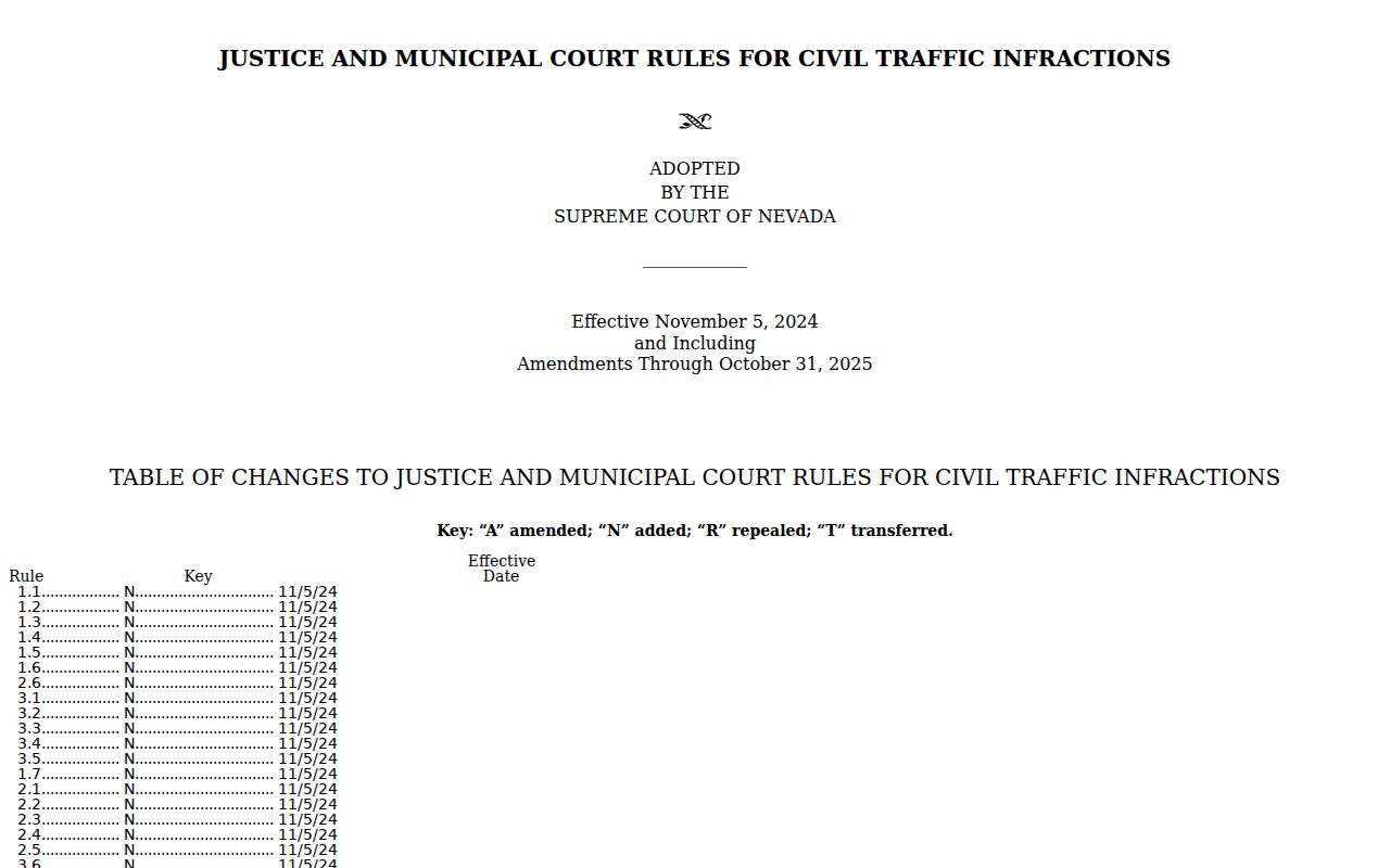 Storey County traffic warrant civil traffic no-warrant rule