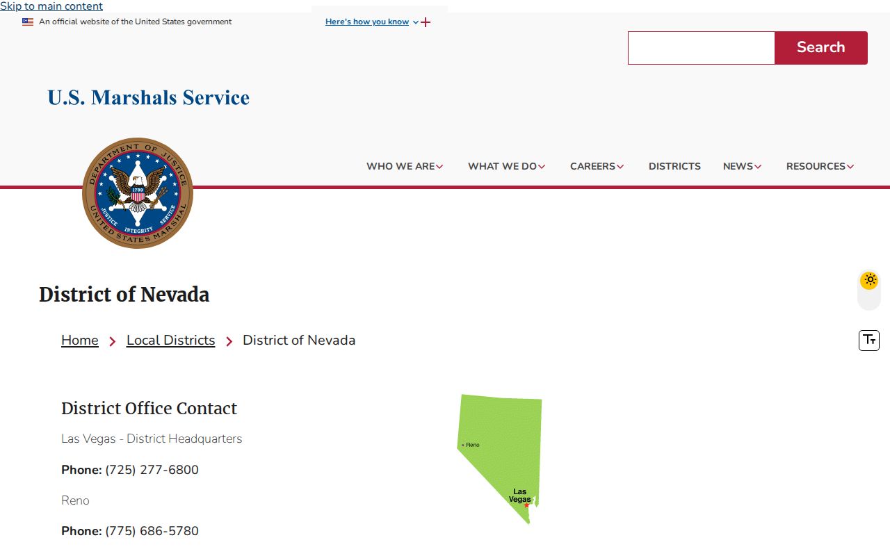 Storey County most wanted federal fugitive program context