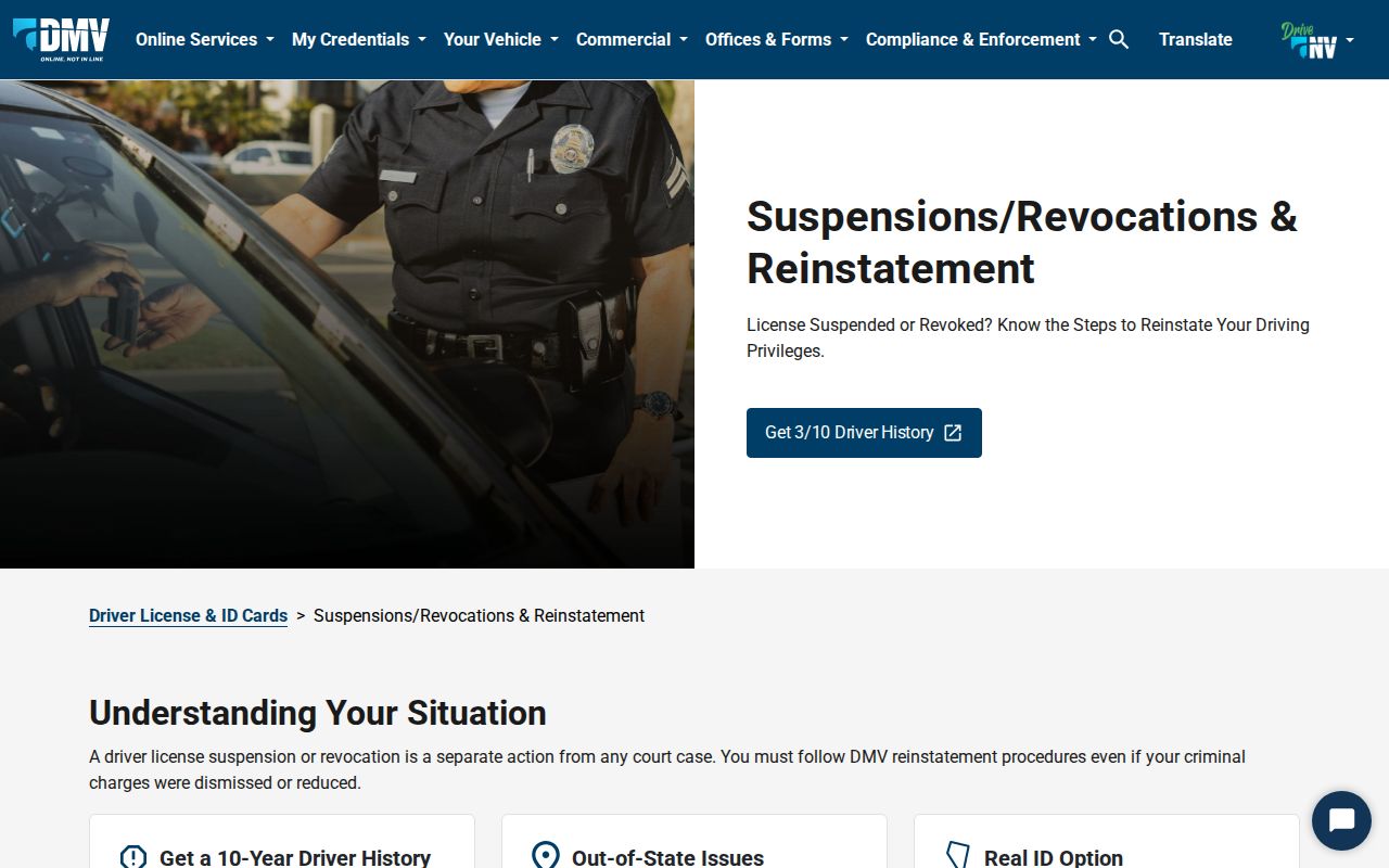 Storey County traffic warrant court-related DMV suspension